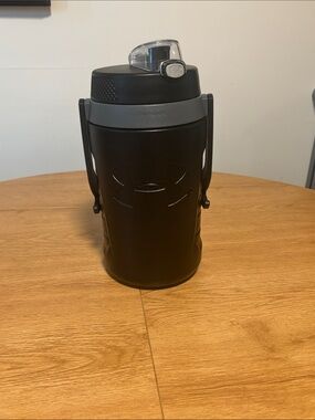 64oz Under Armour Black Insulated Water Jug with Gray Accent